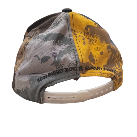 San Diego Zoo & Safari Park Kid's Hat Cap Black Brim Colorblock Crown Animals - Picture 2 of 3